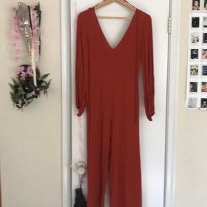 Vintage burnt orange jumpsuit, excellent condition